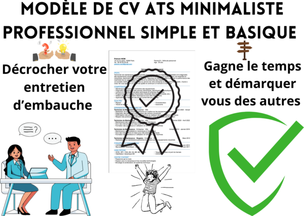 CV Professionnel ATS Minimaliste Simple